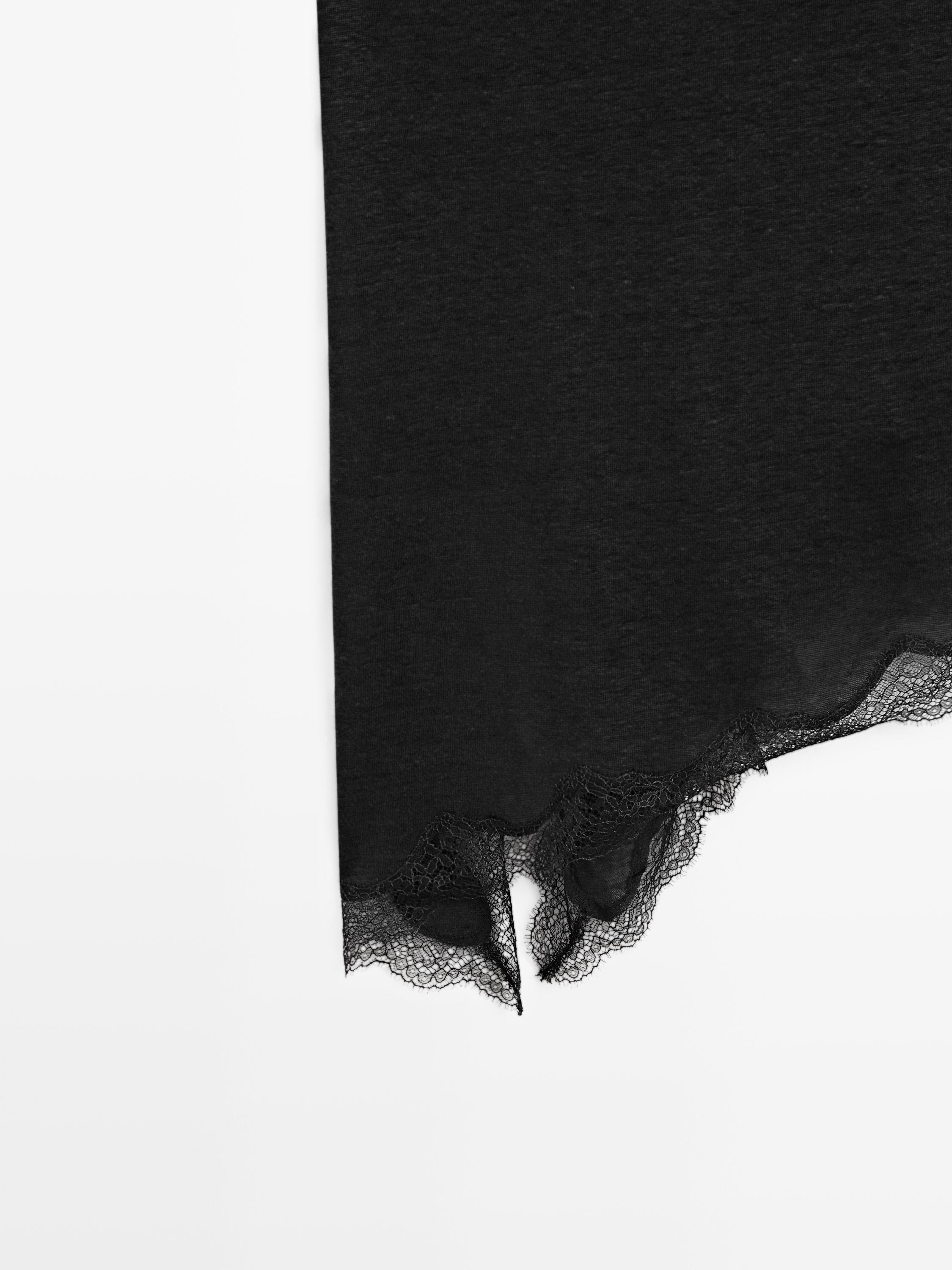 Top asymétrique lin mélangé